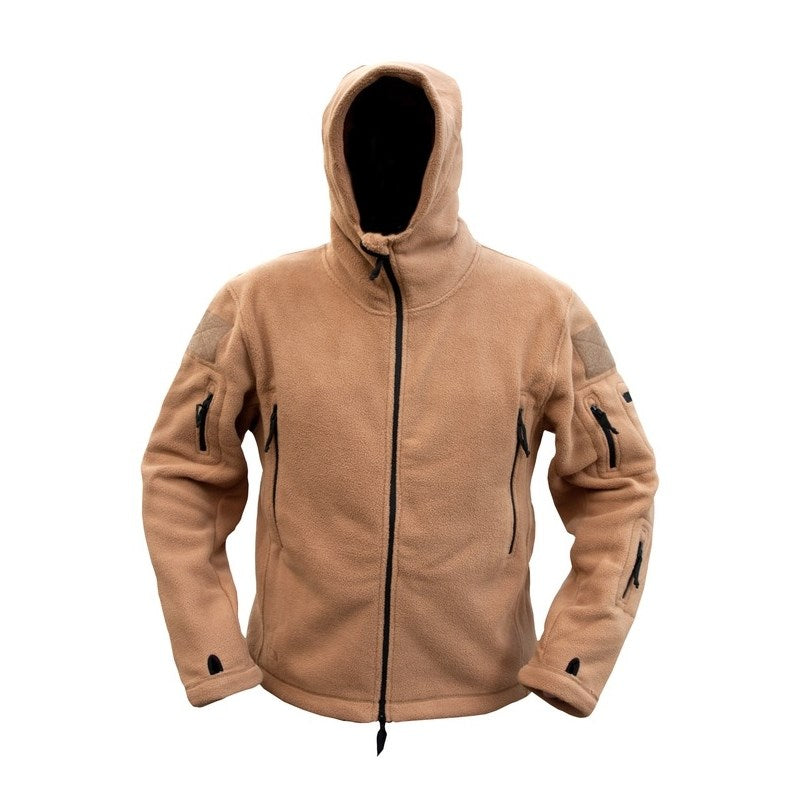 Sudadera FLEECE RECON verde con capucha y bolsillos, 100% poliéster