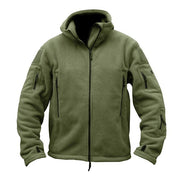 Sudadera FLEECE RECON verde con capucha y bolsillos, 100% poliéster