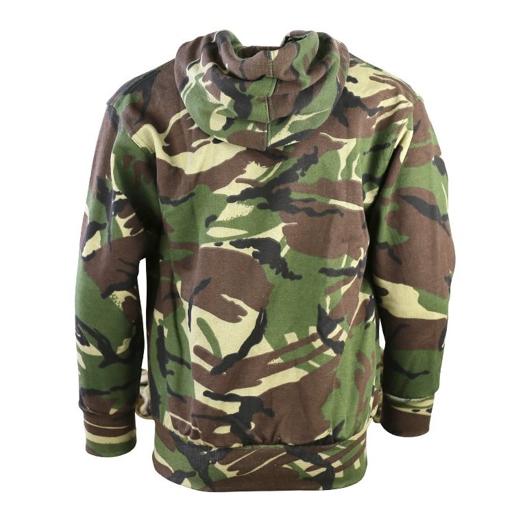 Sudadera infantil camuflaje DPM con capucha y cremallera