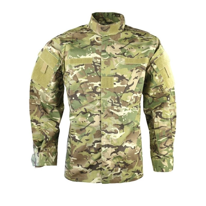 Blusa táctica ACU ASSAULT camo de KOMBAT con 7 bolsillos y cremallera central