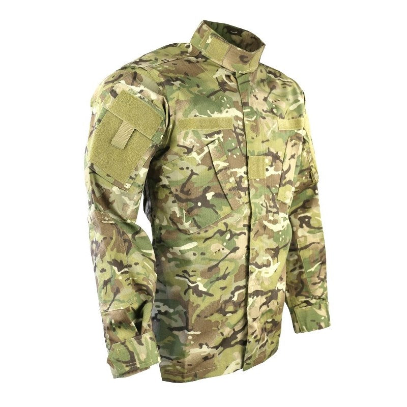 Blusa táctica ACU ASSAULT camo de KOMBAT con 7 bolsillos y cremallera central