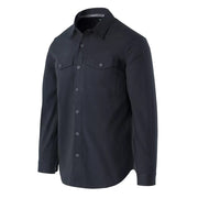 Camisa COVERT manga larga WASHED BLACK de HELIKON-TEX, ligera y transpirable con 3 bolsillos de pecho y apertura rápida