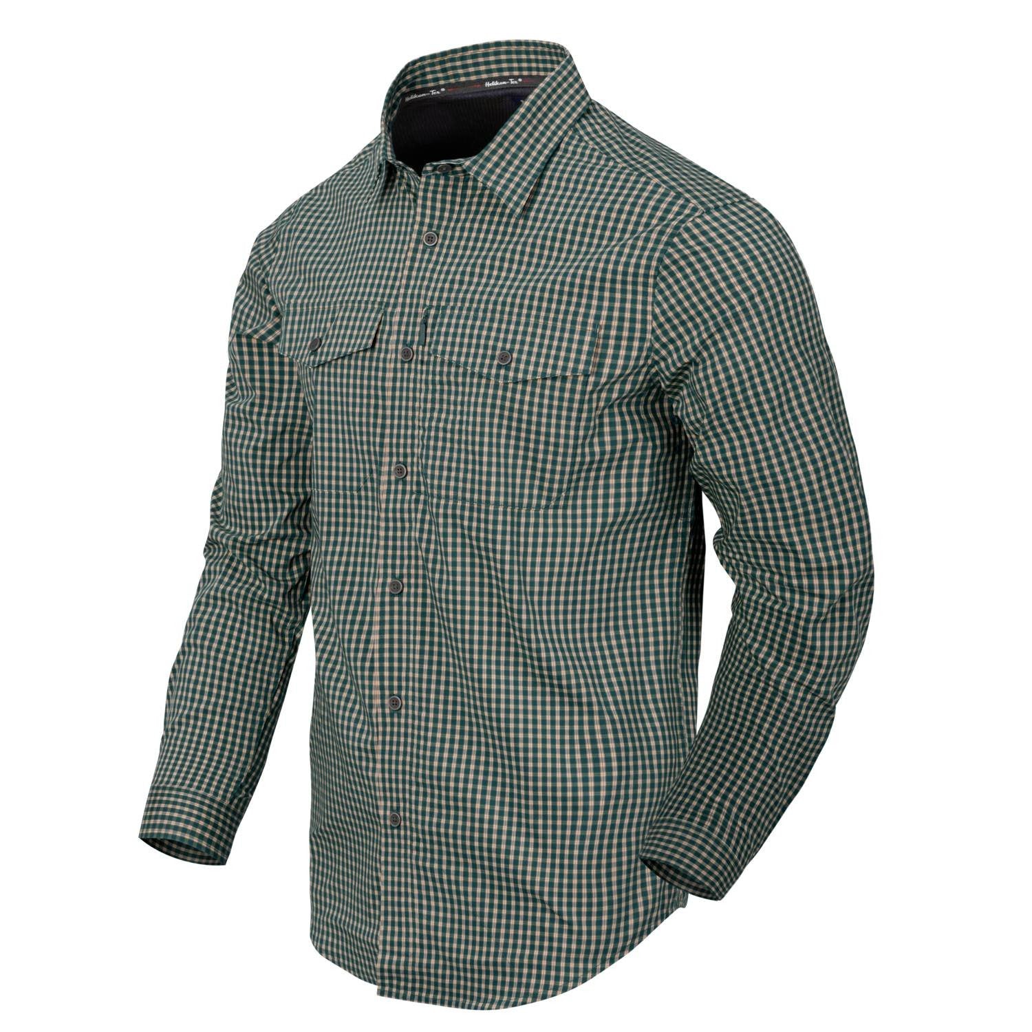 Camisa COVERT manga larga Savage Green, ligera y transpirable con 3 bolsillos y apertura rápida