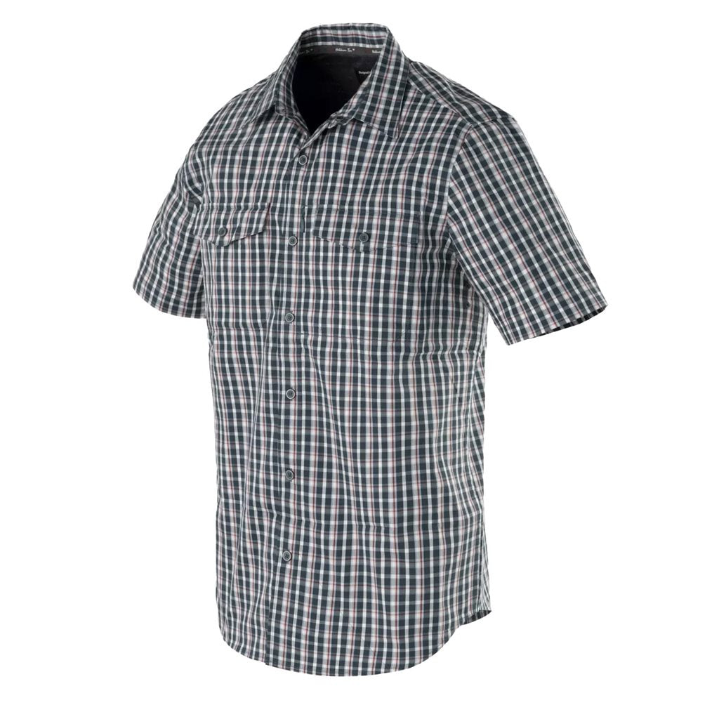 Camisa COVERT Concealed Carry HELIKON-TEX, cuadros rústicos, manga corta, ligera y transpirable, tres bolsillos