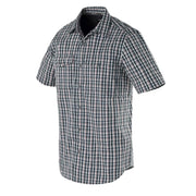 Camisa COVERT de manga corta Sunset Blue a cuadros con tres bolsillos