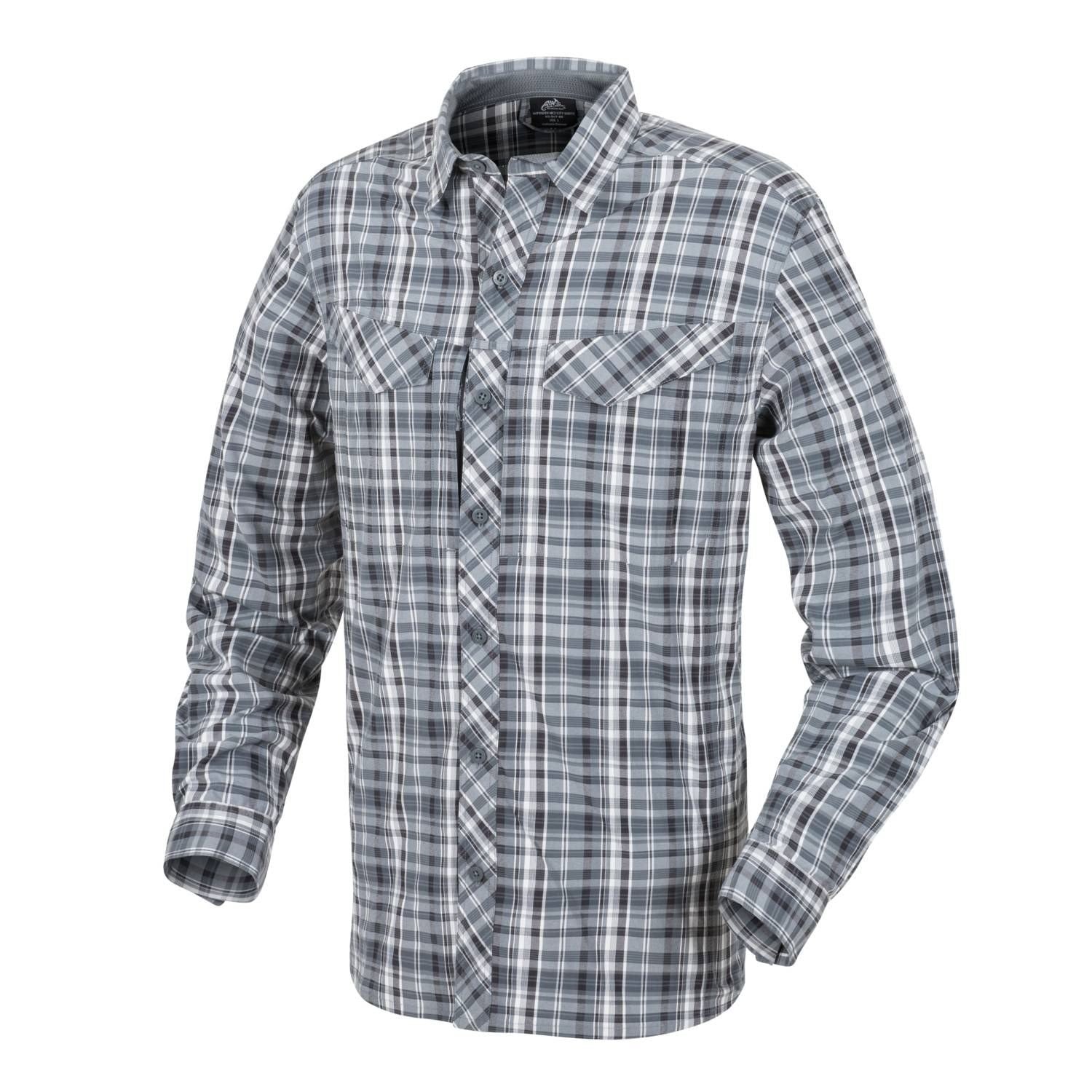 Camisa ligera a cuadros DEFENDER MK2 CITY HIRT® Tone Plaid de Helikon-Tex, tejido elástico con protección UPF30