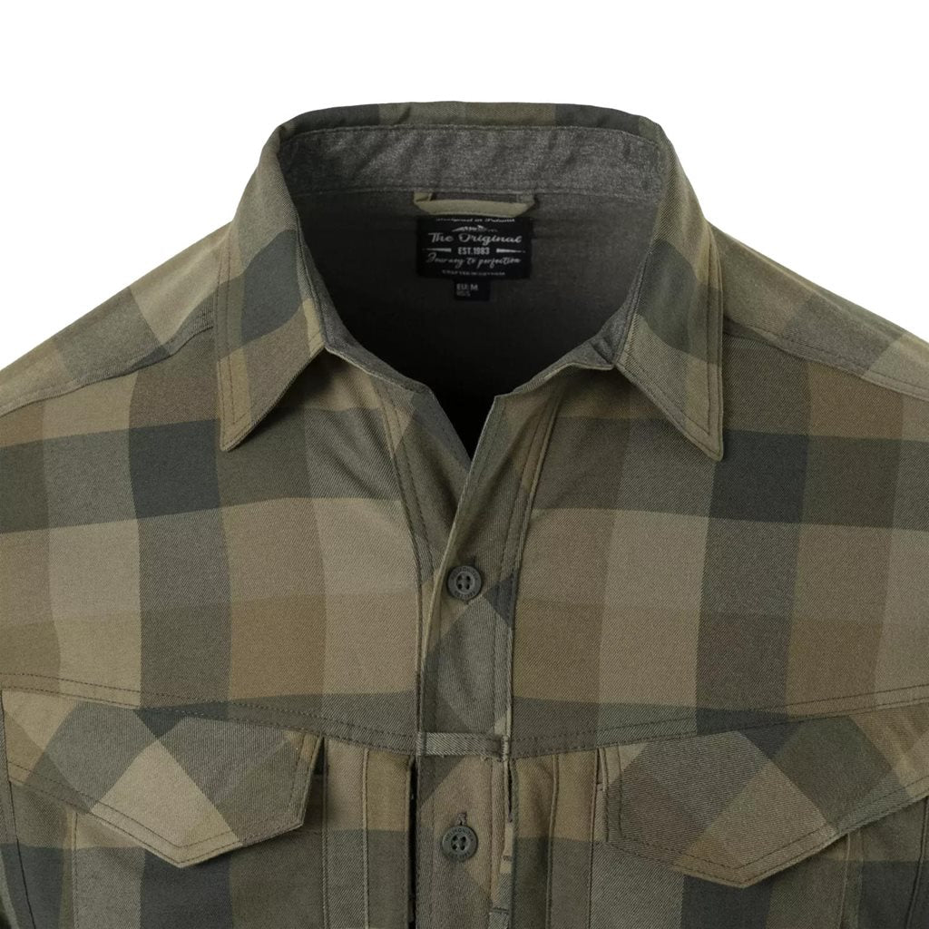 Camisa DEFENDER Mk2 Nylon Sorona® manga larga BAYOU MOSS, transpirable para movimiento dinámico
