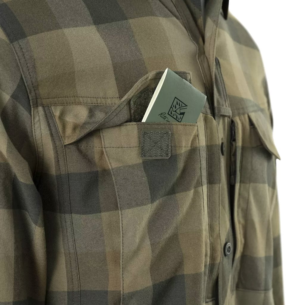 Camisa DEFENDER Mk2 Nylon Sorona® manga larga BAYOU MOSS, transpirable para movimiento dinámico