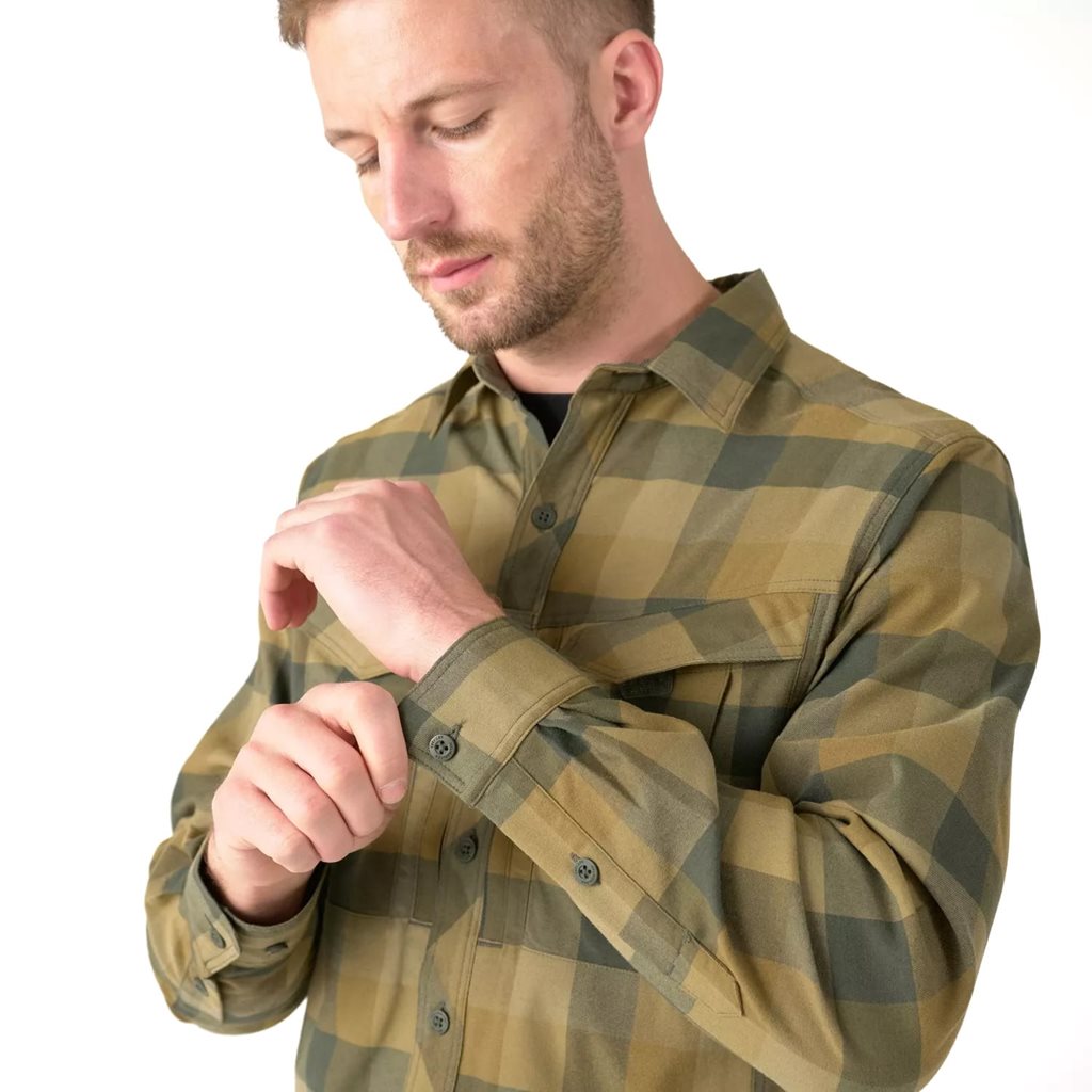 Camisa DEFENDER Mk2 Nylon Sorona® manga larga BAYOU MOSS, transpirable para movimiento dinámico