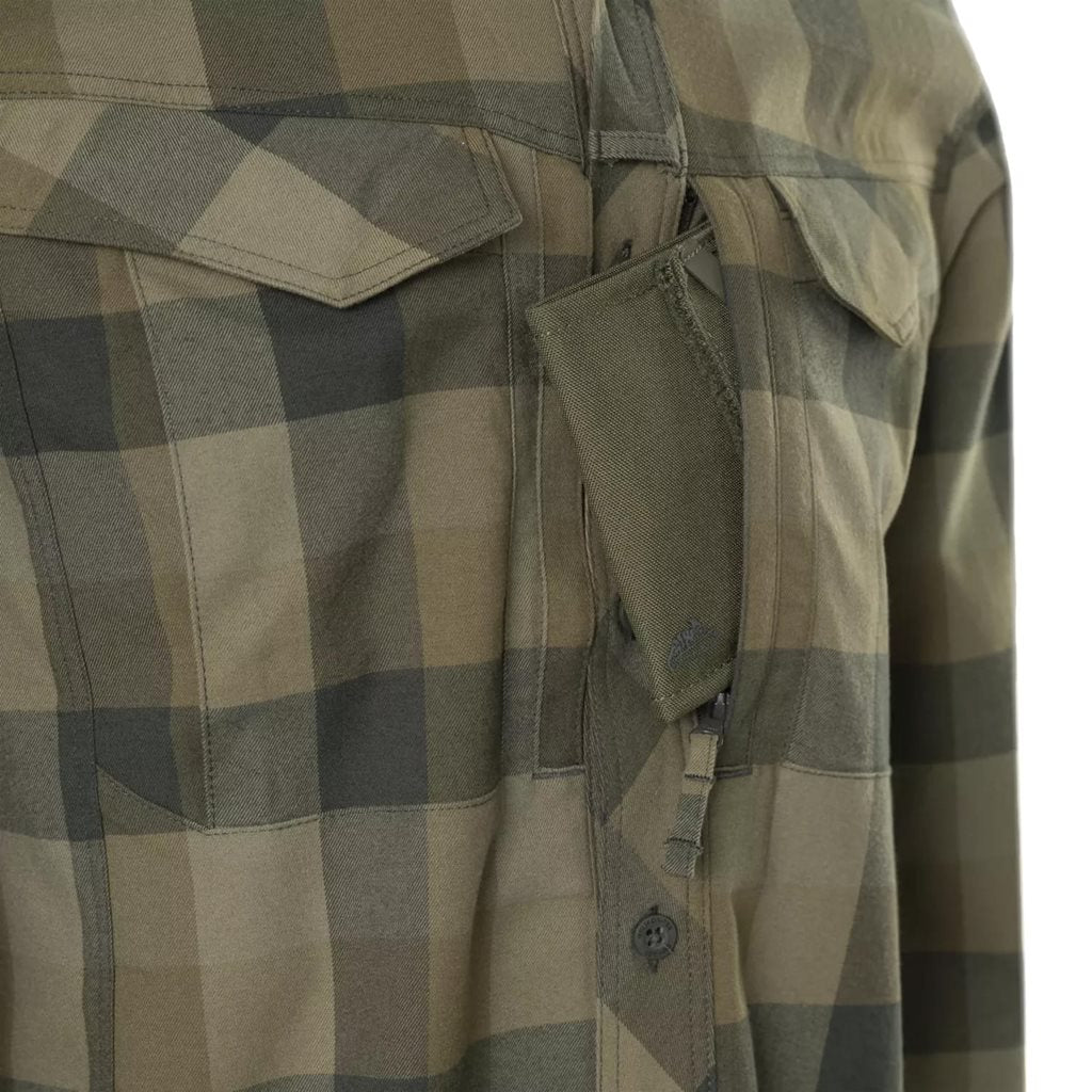 Camisa DEFENDER Mk2 Nylon Sorona® manga larga BAYOU MOSS, transpirable para movimiento dinámico