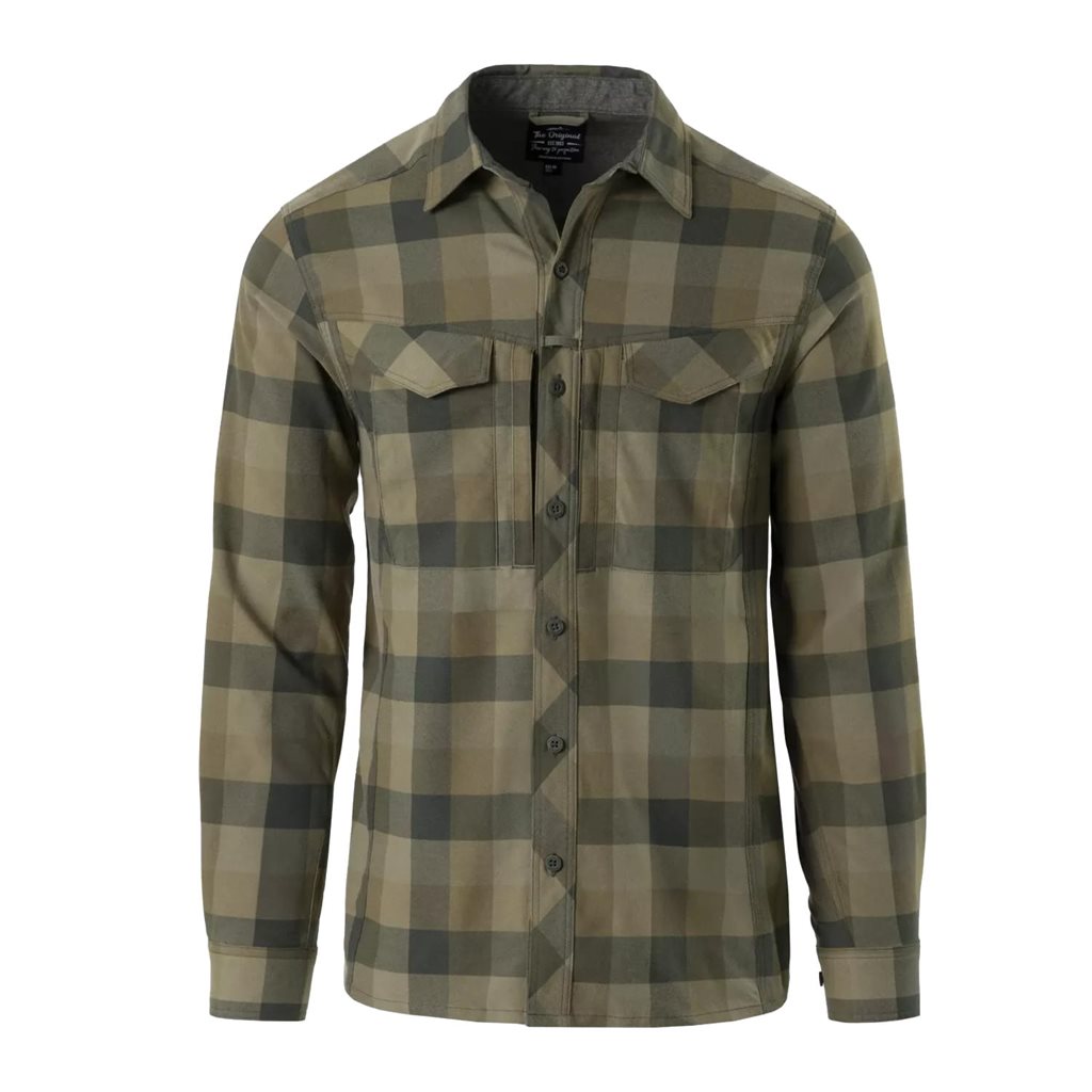 Camisa DEFENDER Mk2 Nylon Sorona® manga larga BAYOU MOSS, transpirable para movimiento dinámico