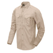 Camisa DEFENDER Mk2 manga larga khaki, resistente con doble costura