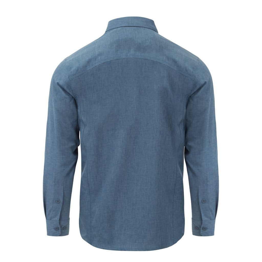 Camisa DEFENDER Mk2 negro/gris de manga larga, material resistente y costuras dobles