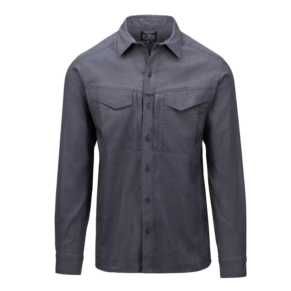 Camisa DEFENDER Mk2 PILGRIM Subdued Blue, manga larga con bolsillos frontales y cremalleras