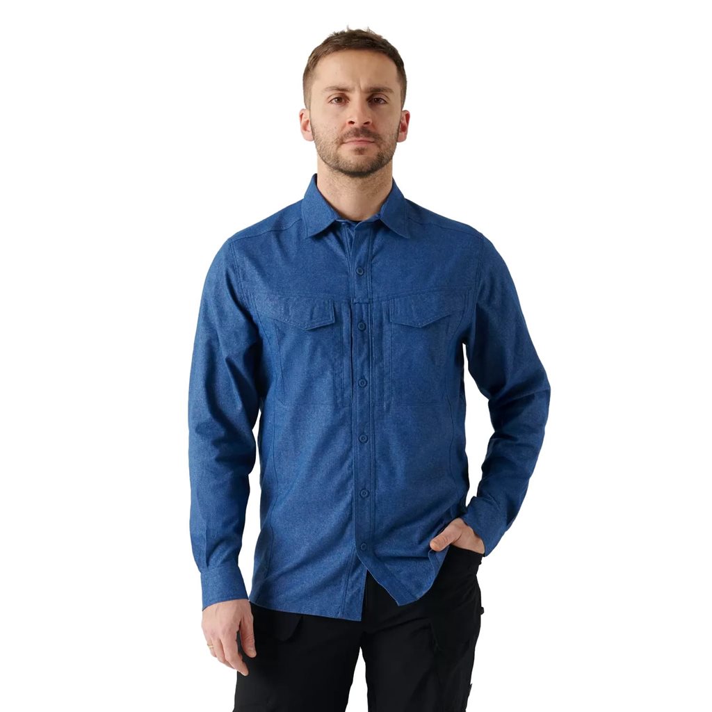 Camisa DEFENDER Mk2 PILGRIM a cuadros, manga larga con bolsillos con solapa y cremalleras