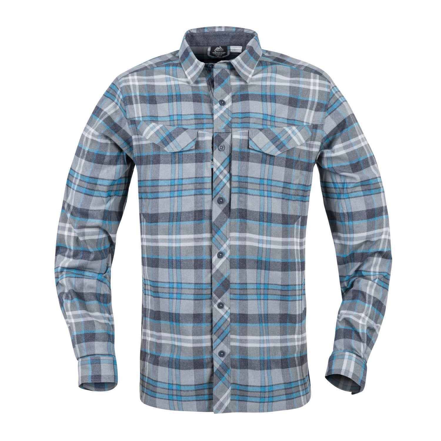 Camisa DEFENDER Mk2 PILGRIM a cuadros, manga larga con bolsillos con solapa y cremalleras