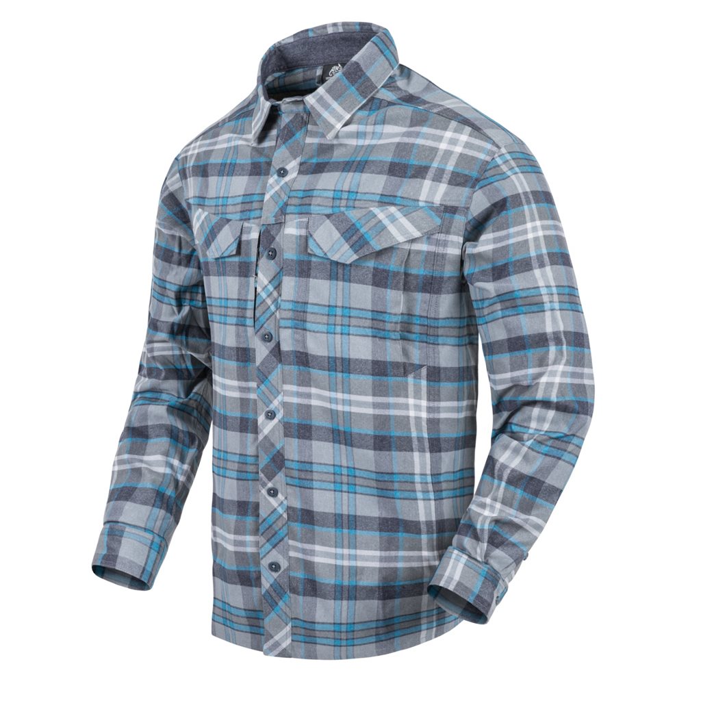 Camisa DEFENDER Mk2 PILGRIM a cuadros, manga larga con bolsillos con solapa y cremalleras