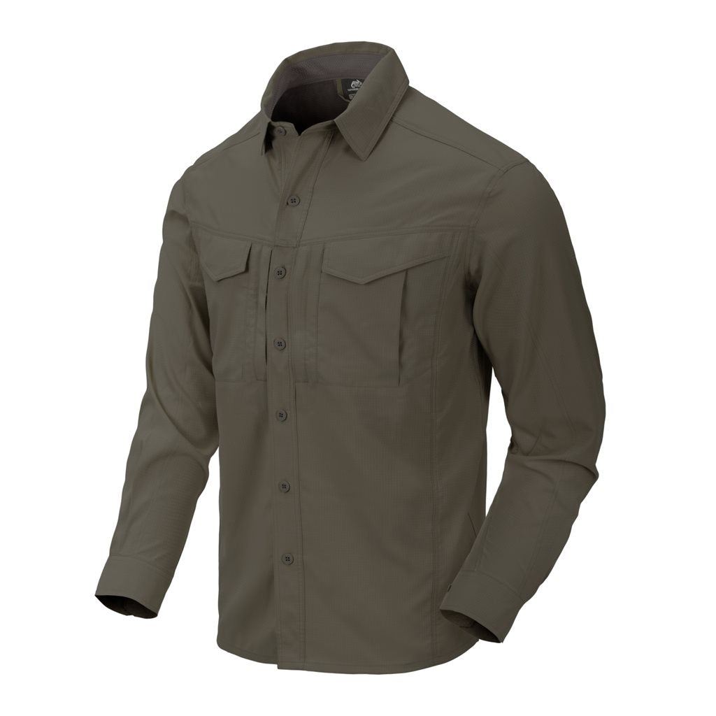 Camisa DEFENDER MK2 TROPICAL Dark Olive, ligera, 4 bolsillos, manga larga