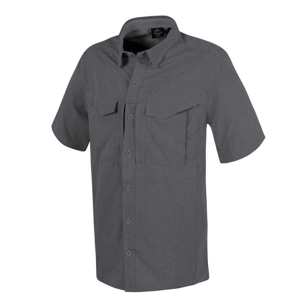 Camisa DEFENDER Mk2 ULTRALIGHT Helikon-Tex, manga corta, tejido Aero-Tech elástico, 4 bolsillos y protección UPF30