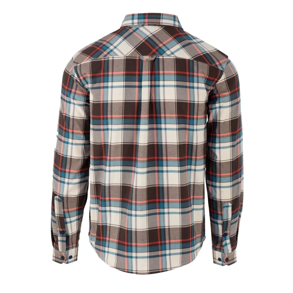 Camisa GREYMAN manga larga Coral Crimson con bolsillos de pecho