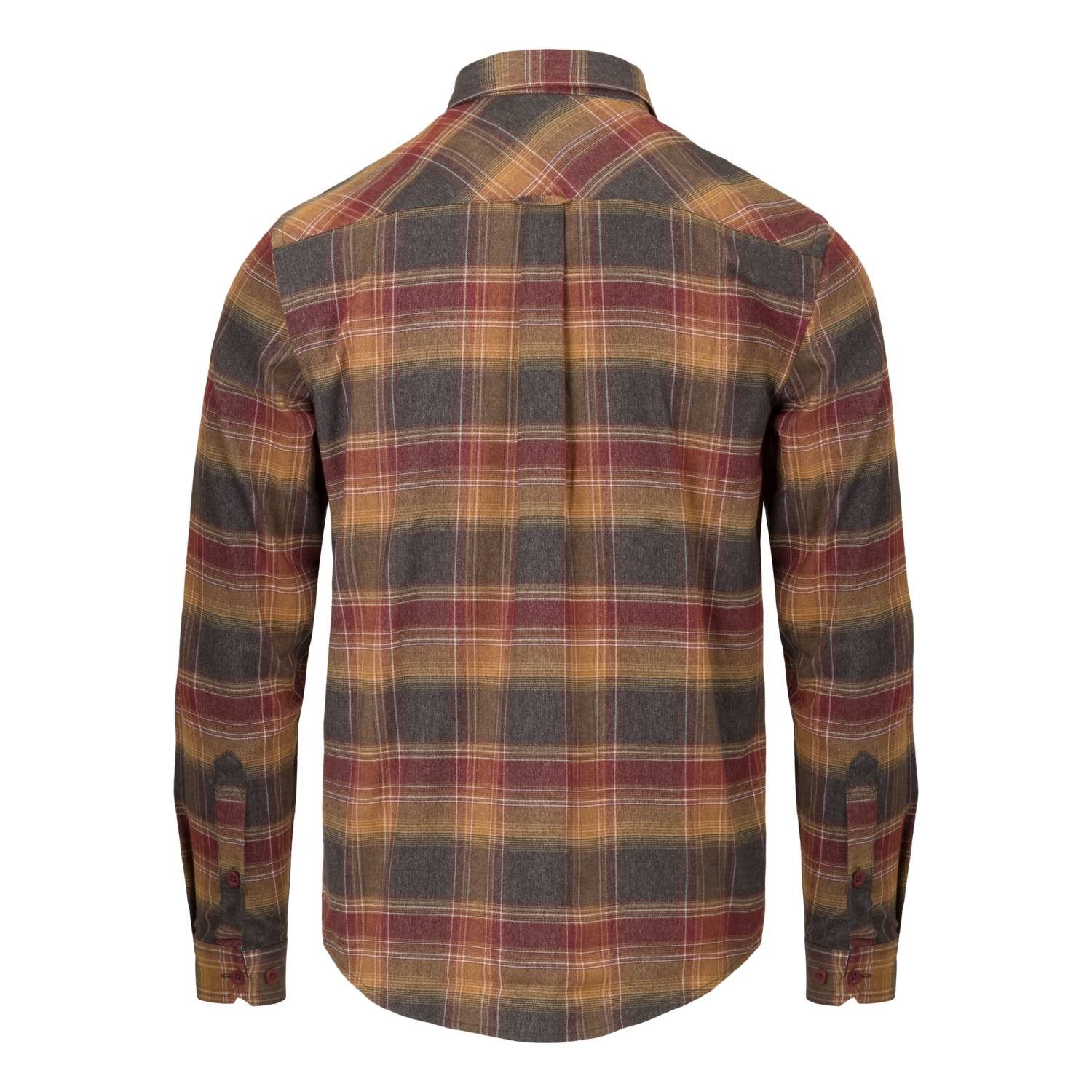 Camisa GREYMAN manga larga Coral Crimson con bolsillos de pecho