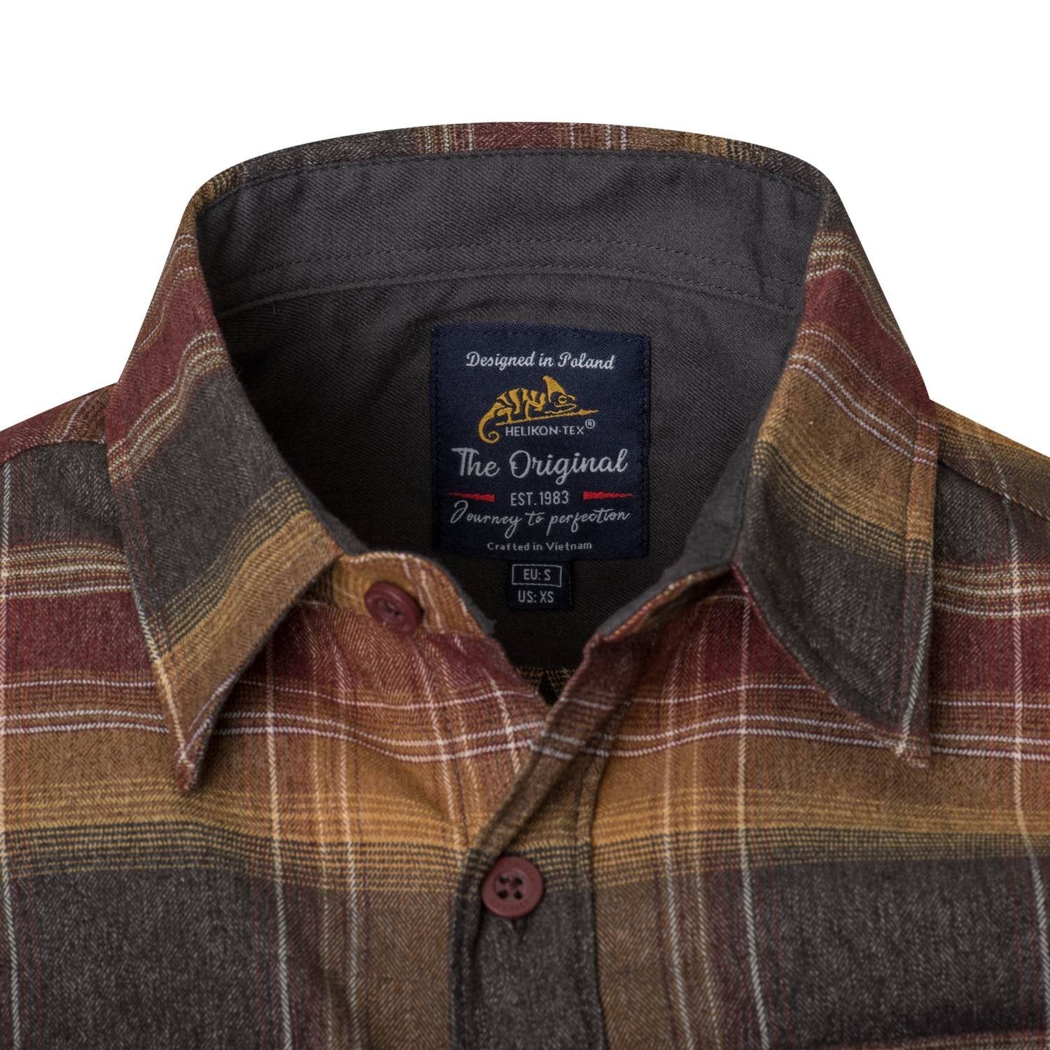 Camisa GREYMAN manga larga Coral Crimson con bolsillos de pecho