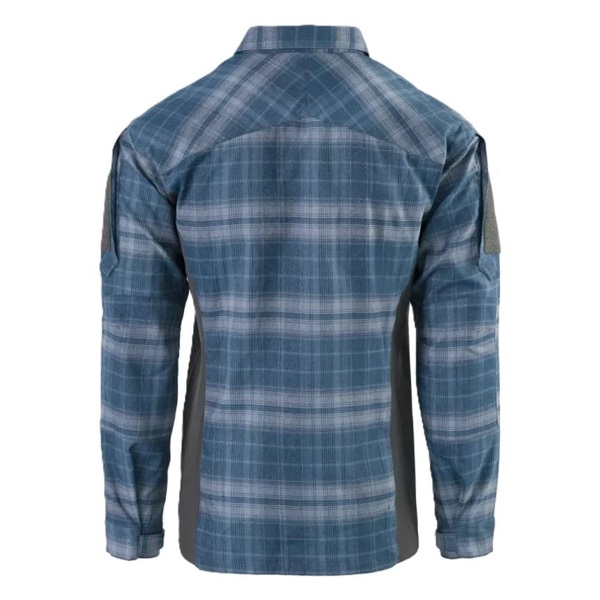 Camisa MBDU Western Blue Plaid en cuadros azules, ligera y resistente