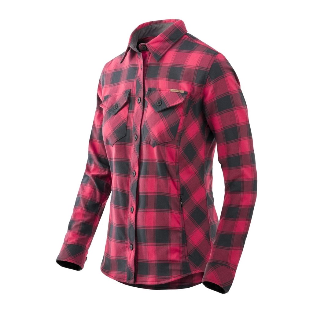 Camisa femenina MARIGOLD manga larga color Coral Crimson