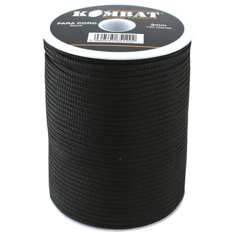 Rollo de paracord 3 mm 100 m en color neón verde