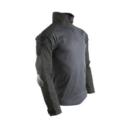 Camisa táctica Spec-Ops UBACS negra con cremallera y bolsillos en ambas mangas