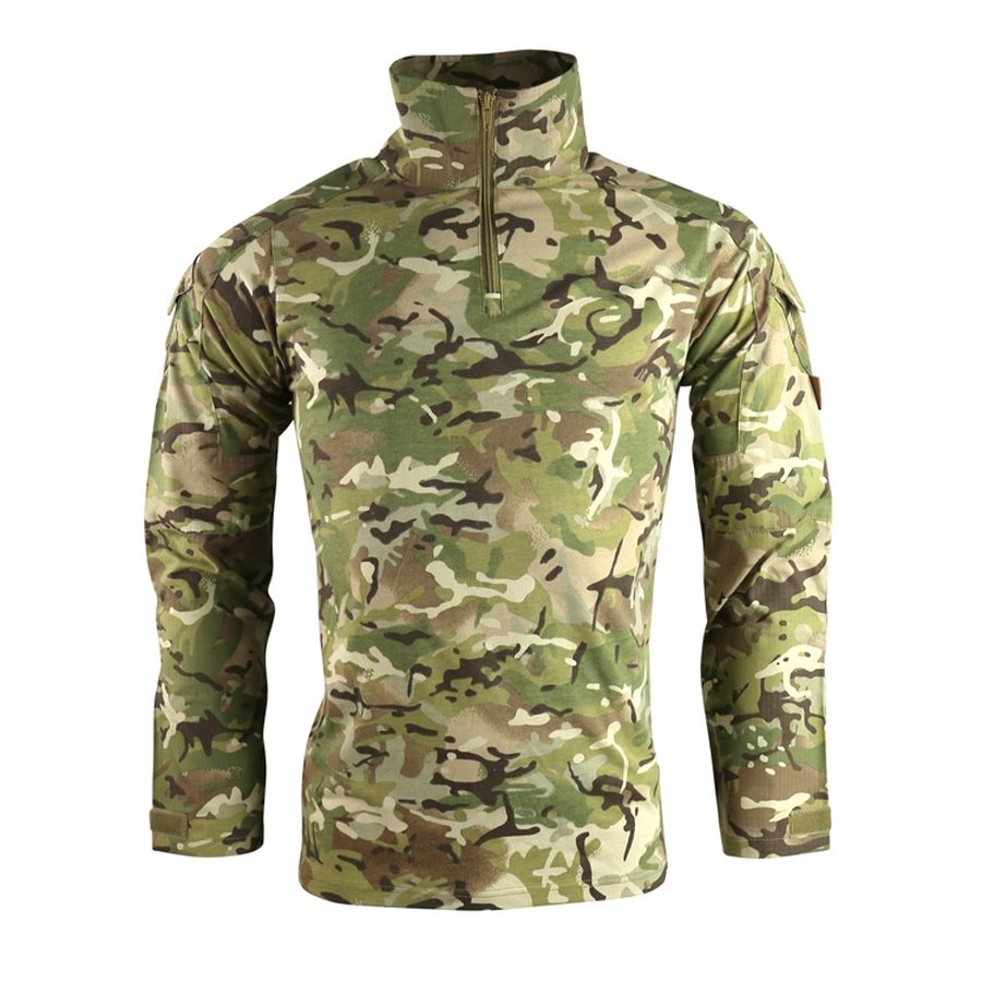 Camisa táctica Spec-Ops UBACS con cremallera y bolsillos en las mangas