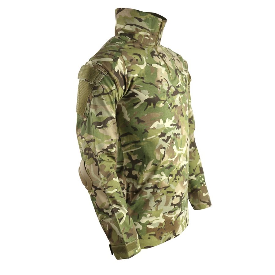 Camisa táctica Spec-Ops UBACS camo con cremallera, bolsillos en mangas y puños ajustables
