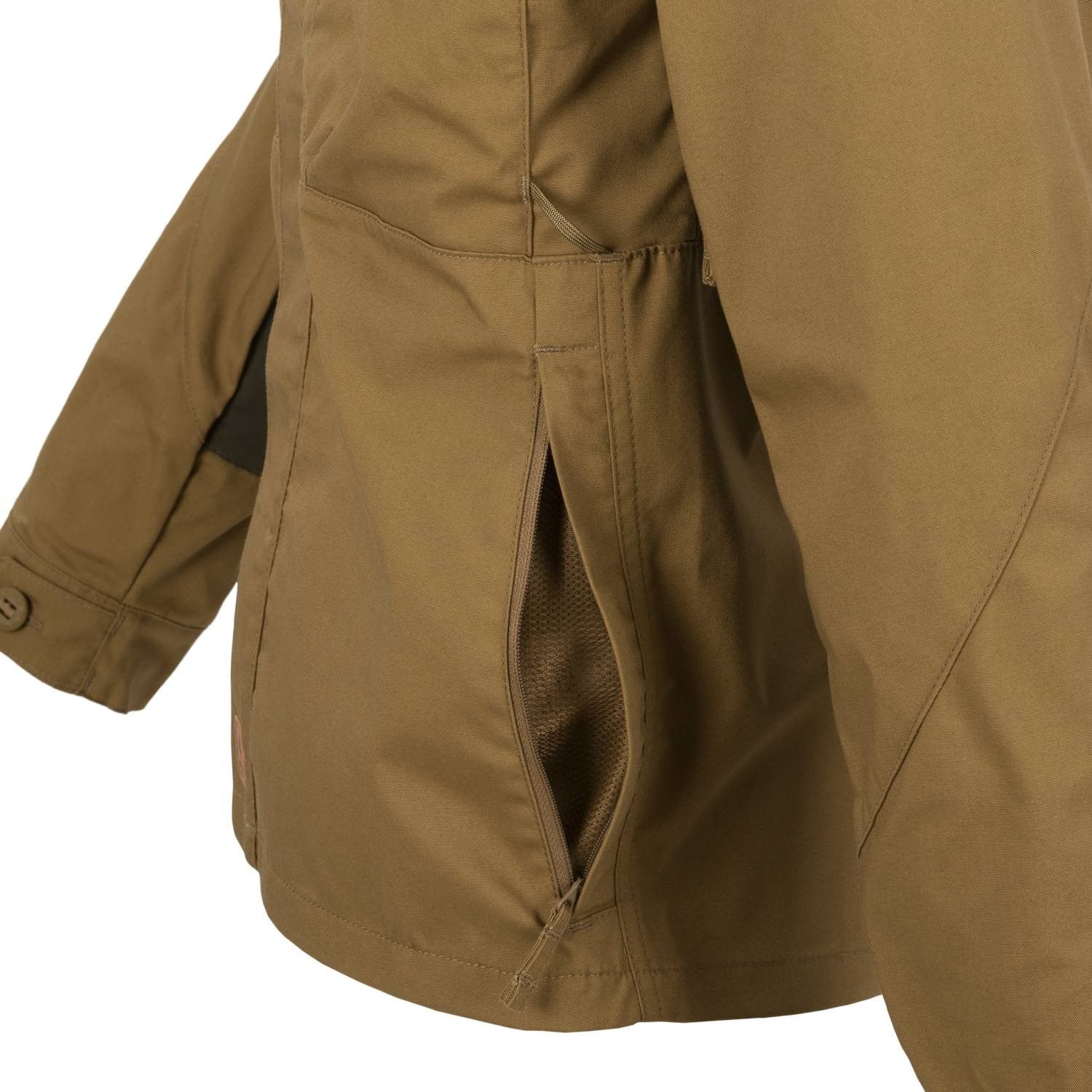 Camisa WOODSMAN Coyote/Taiga Green de Helikon-Tex en DuraCanvas y VersaStretch