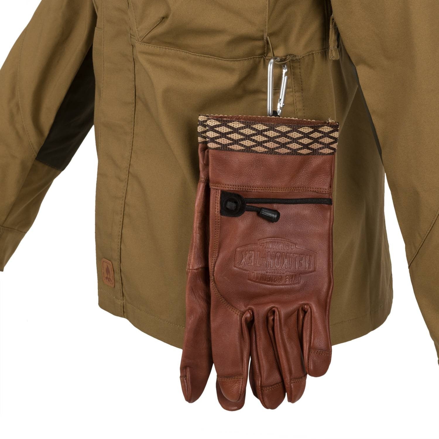 Camisa WOODSMAN Coyote/Taiga Green de Helikon-Tex en DuraCanvas y VersaStretch