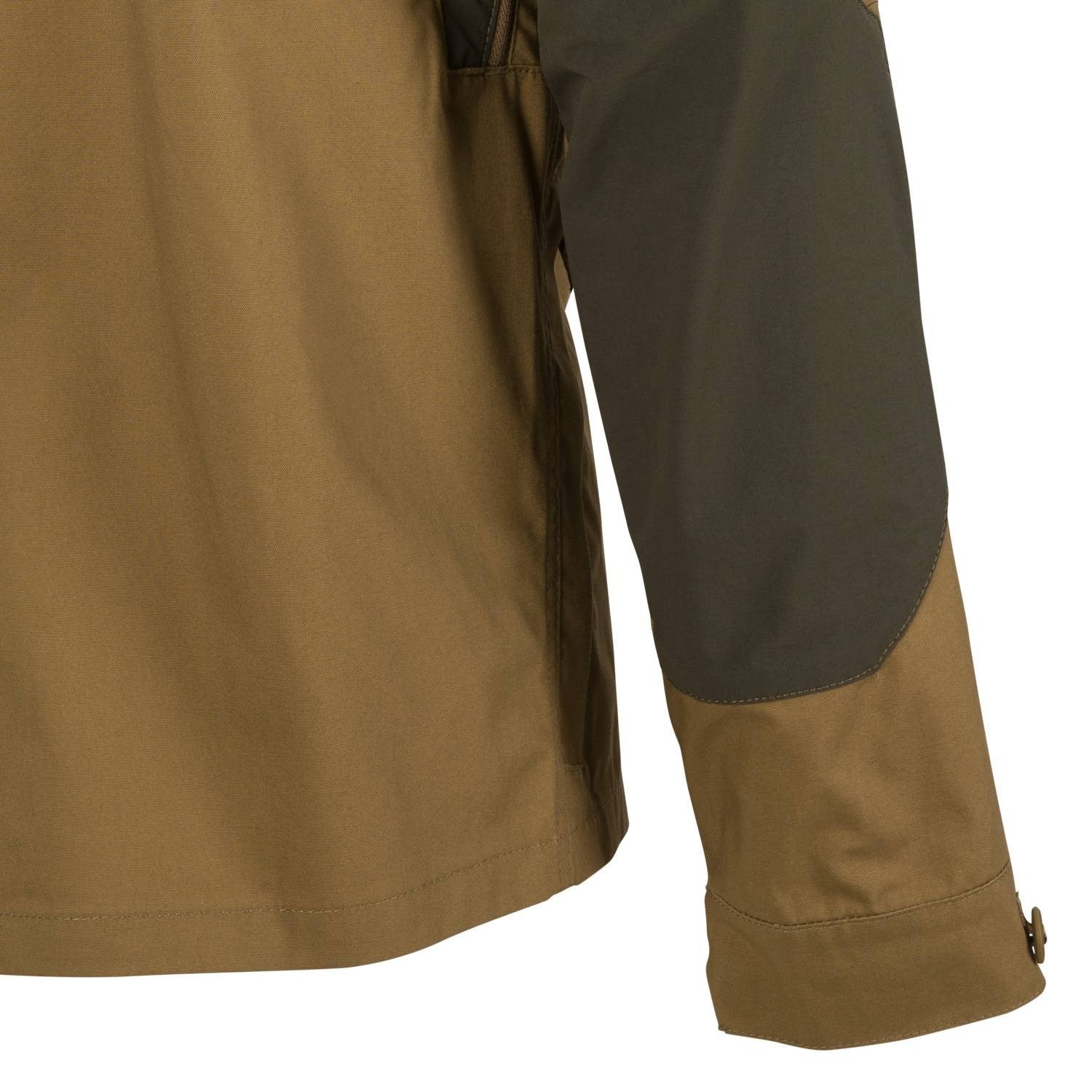 Camisa WOODSMAN Coyote/Taiga Green de Helikon-Tex en DuraCanvas y VersaStretch