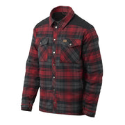 Camisa acolchada WER WARDEN Slate Crimson, de cuadros, forro y exterior elásticos, relleno poliéster 60 g/m²