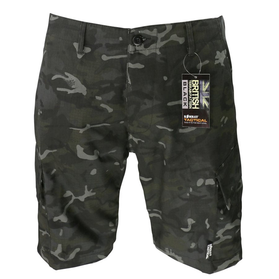 Pantalones cortos corte ACU en rip-stop con cierre de cuatro botones y seis bolsillos