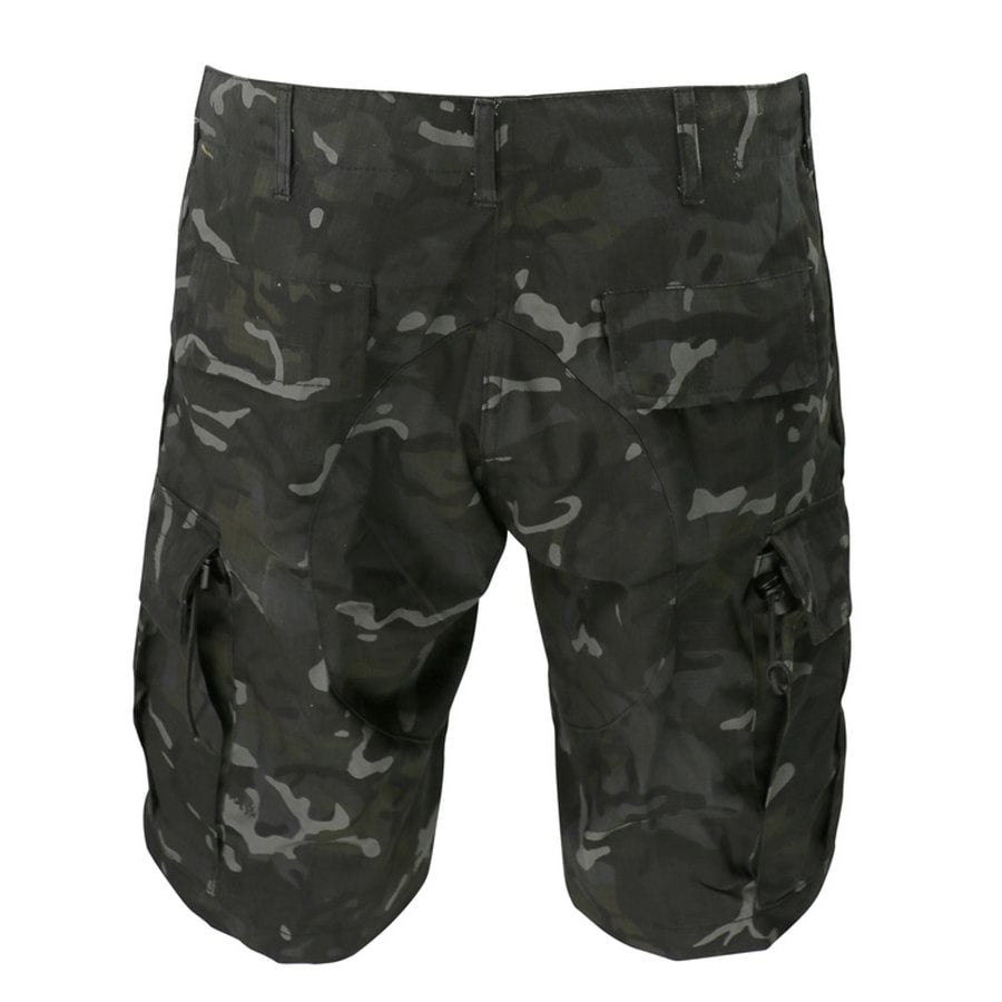 Pantalones cortos corte ACU en rip-stop con cierre de cuatro botones y seis bolsillos