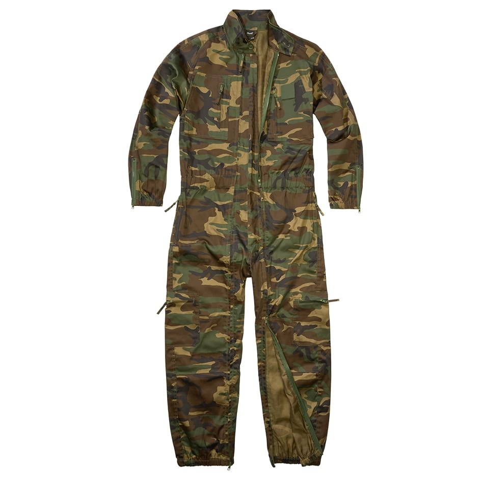 Mono PILOT con cierre frontal completo en camuflaje Woodland - vista delantera