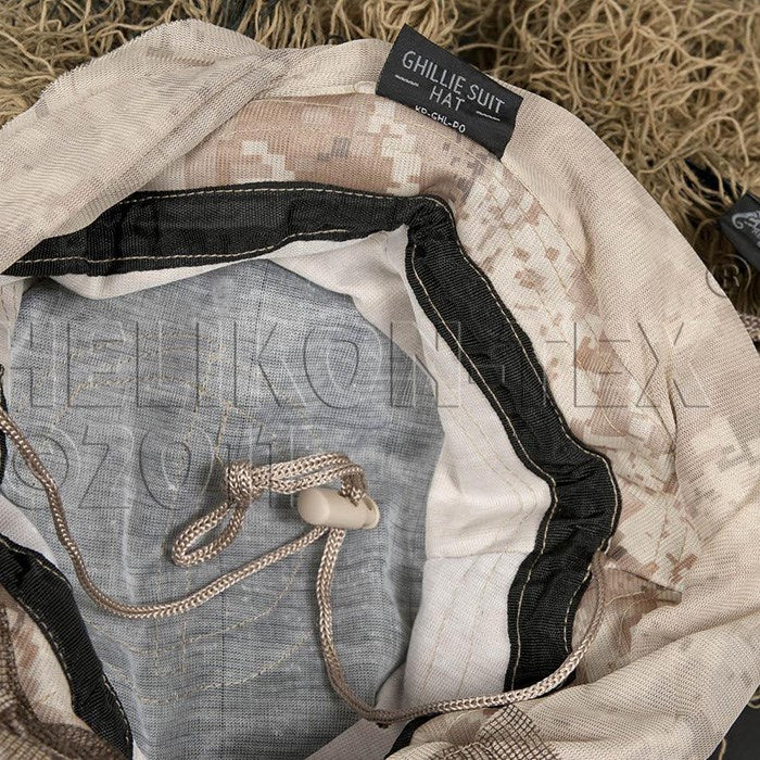 Traje Ghillie Digital Desert: cuatro piezas (pantalones, chaqueta, sombrero, cinta) con bolsa de transporte