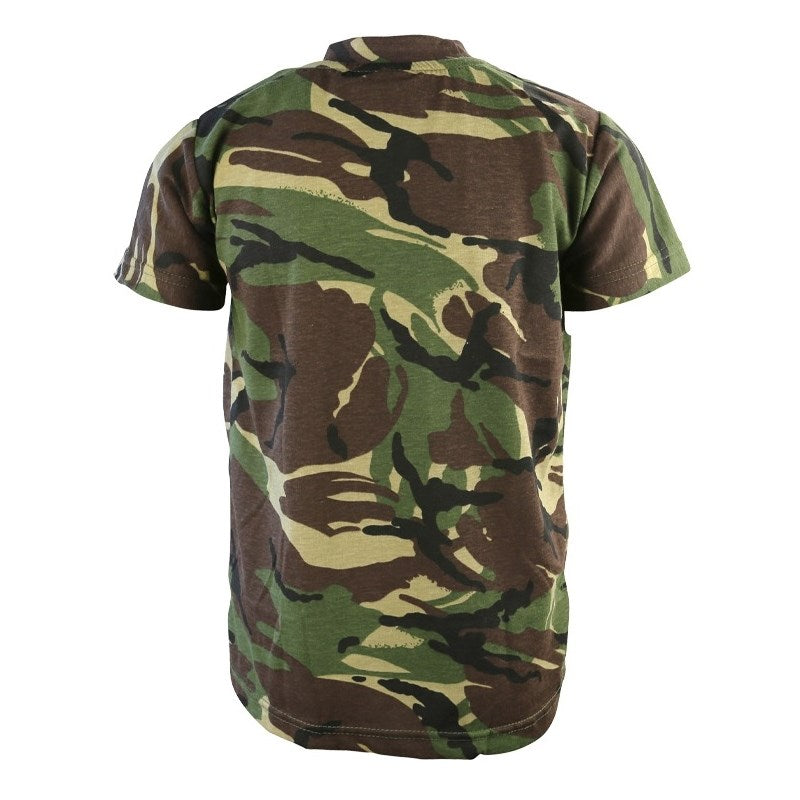 Camiseta infantil camuflaje británico DPM manga corta 50% algodón 50% poliéster