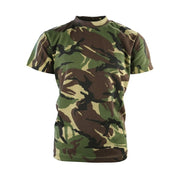 Camiseta infantil camuflaje británico DPM manga corta 50% algodón 50% poliéster