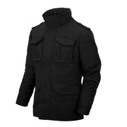 Chaqueta COVERT M65 negra de Helikon-Tex en materiales VersaStrech y DuraCanvas