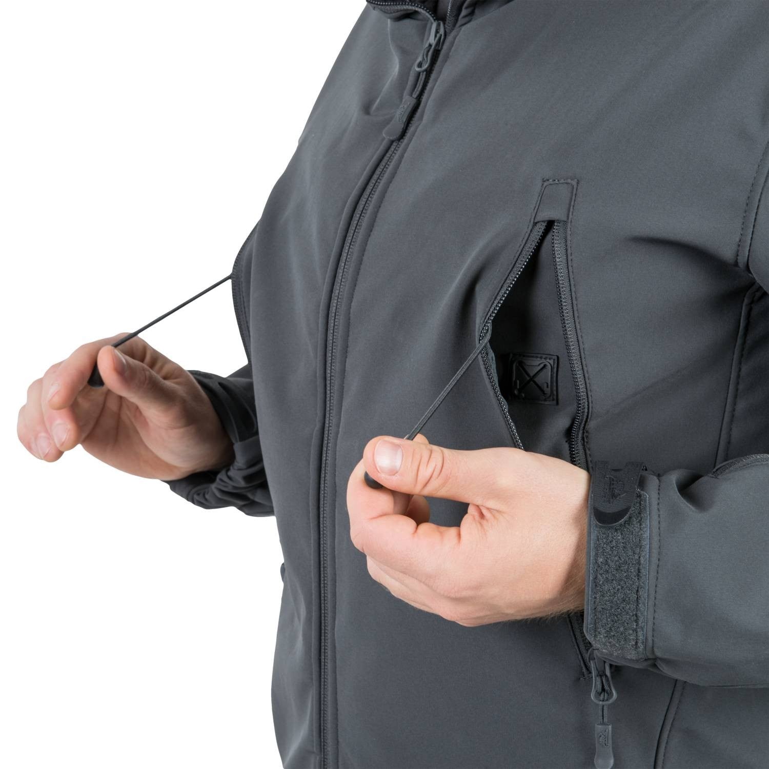 Chaqueta Gunfighter Shark Skin negra softshell ligera de tres capas con acabado Teflón
