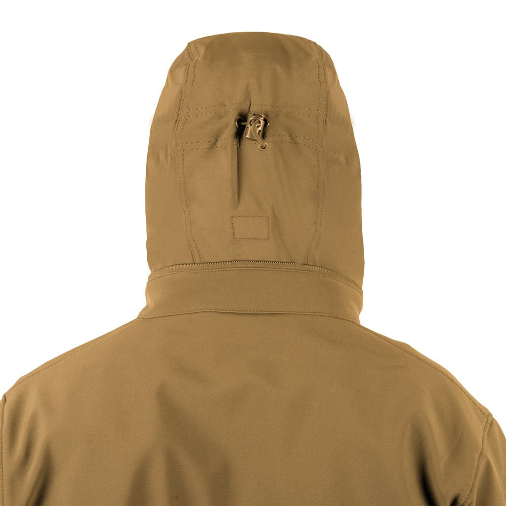Chaqueta Gunfighter Shark Skin COYOTE softshell ligera con superficie recubierta en teflón