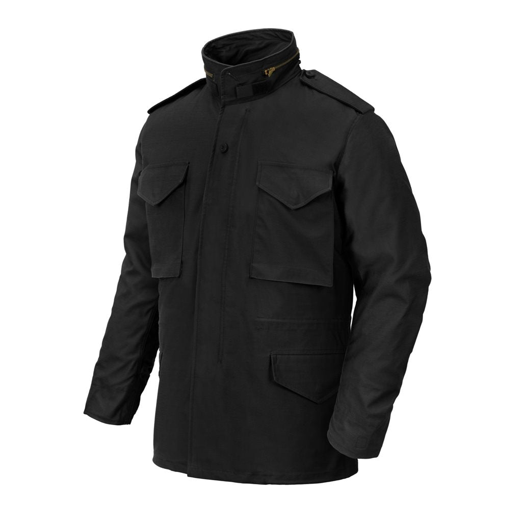 Parka US tipo M65 con forro interior negra, cierre de cremallera y capucha - KU-M65-NY-01