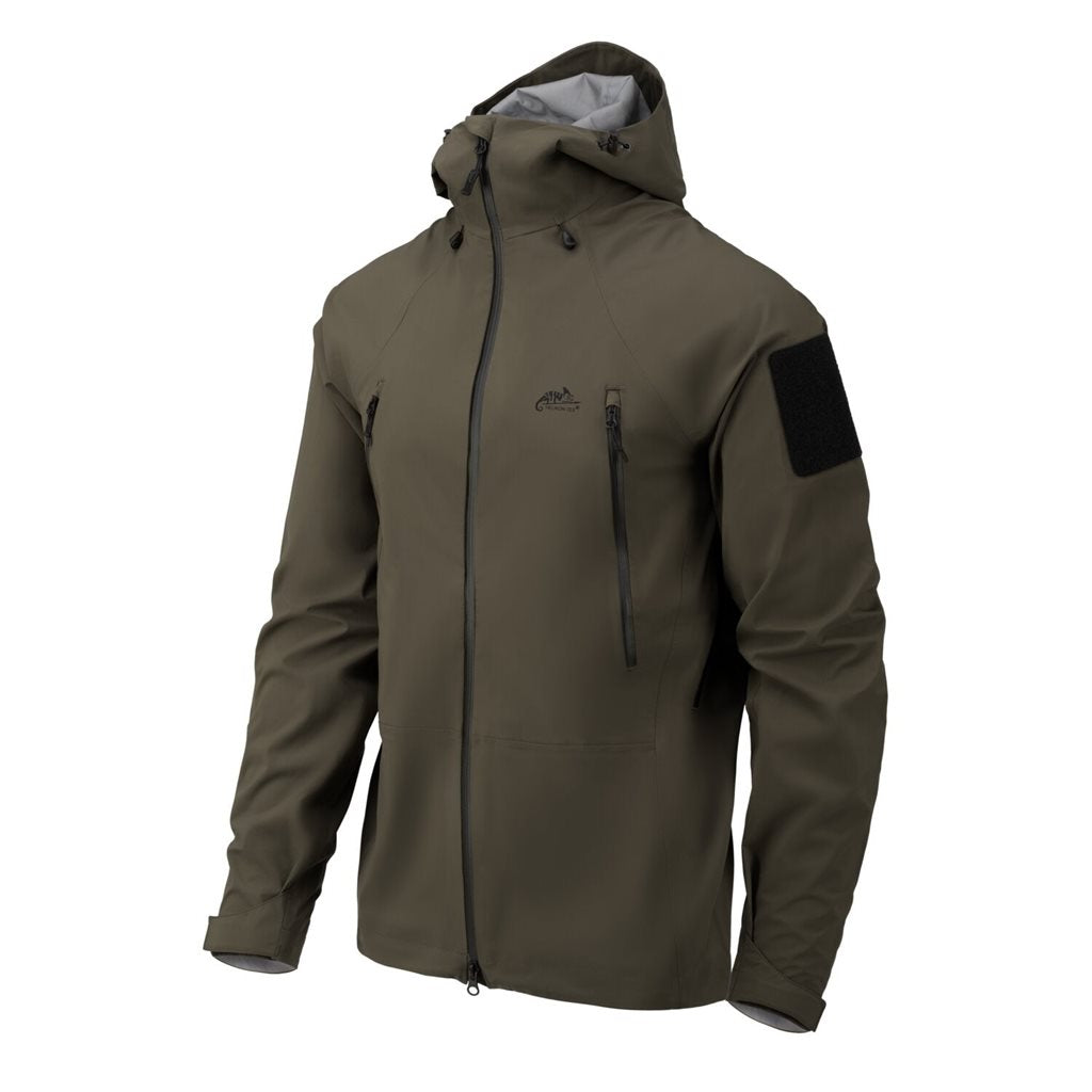 Chaqueta SQUALL HARDSHELL TorrentStretch® vista frontal con capucha y cierre impermeable