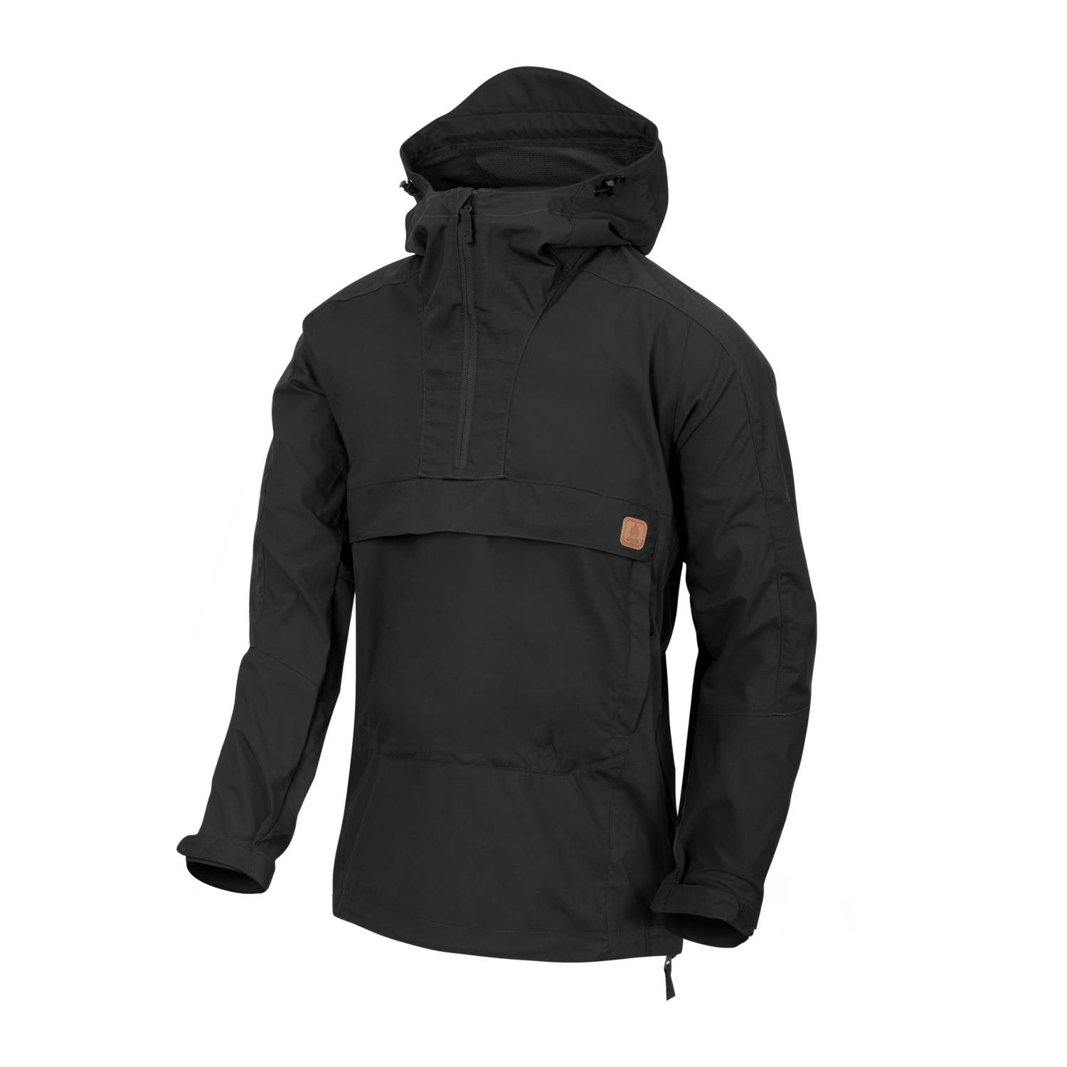 Chaqueta cortavientos WOODSMAN COYOTE, color coyote, tres bolsillos y capucha ajustable