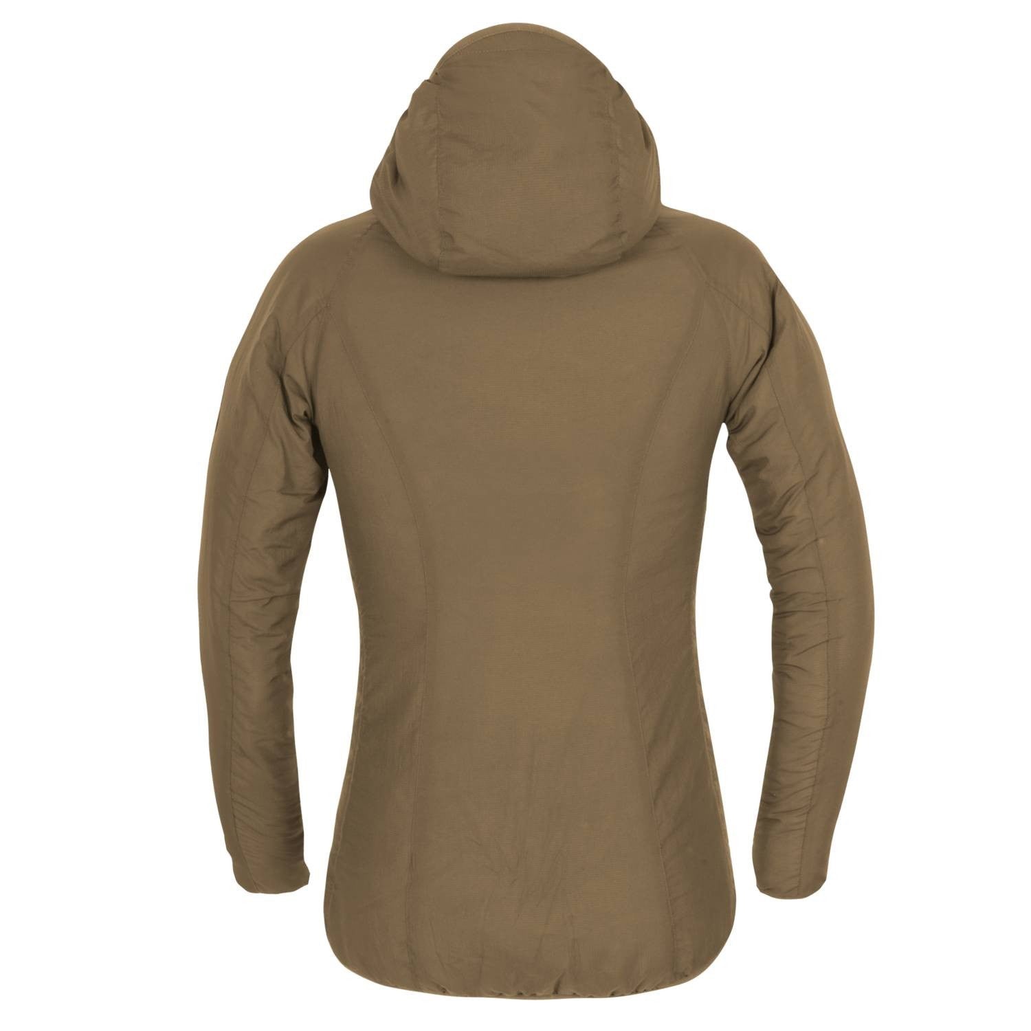 Chaqueta WOLFHOUND mujer negra Helikon-Tex ligera y plegable con Climashield Apex