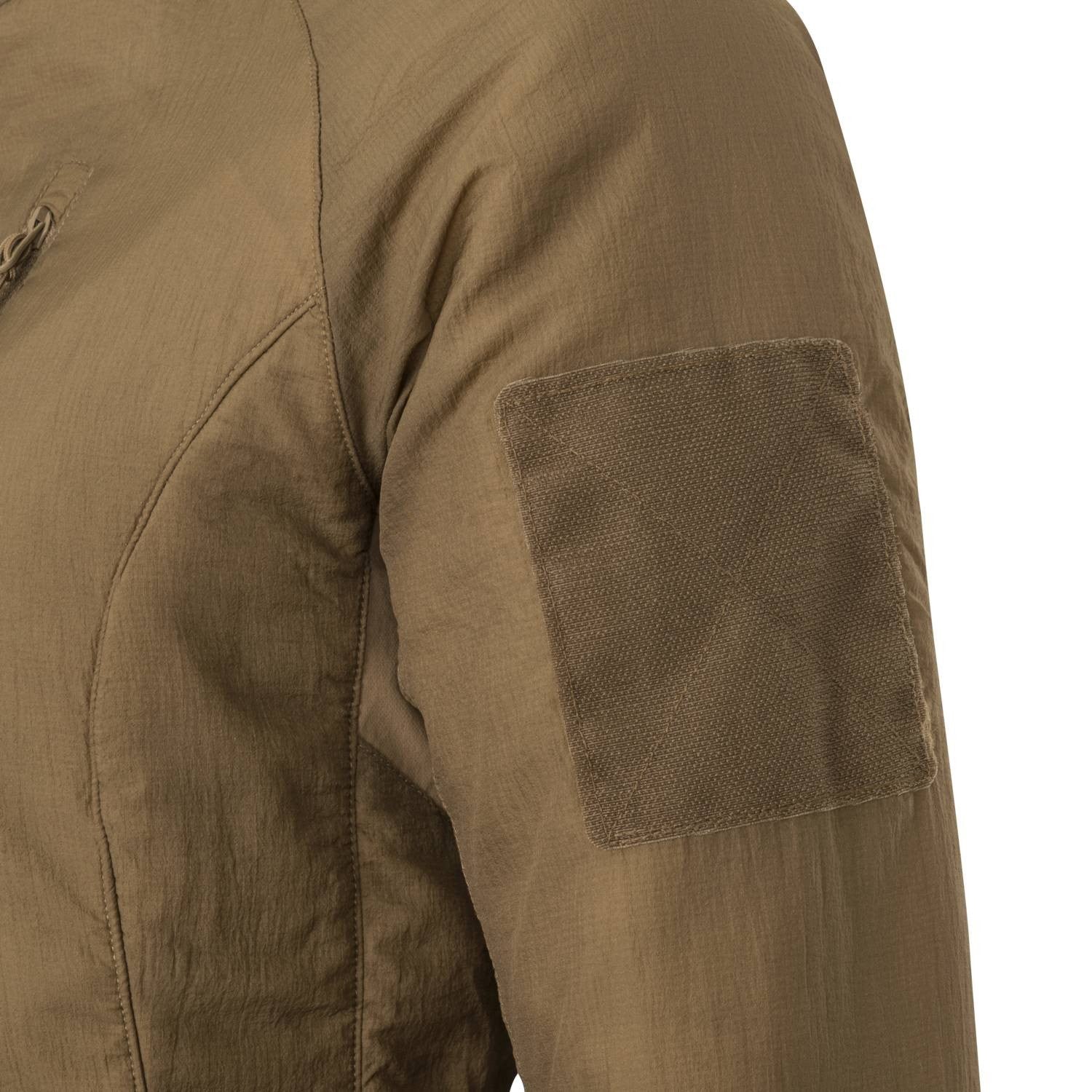 Chaqueta WOLFHOUND mujer negra Helikon-Tex ligera y plegable con Climashield Apex